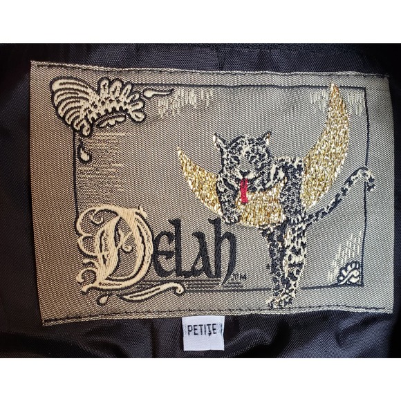 Delah size M/P black & gold vintage  blazer - Picture 5 of 16